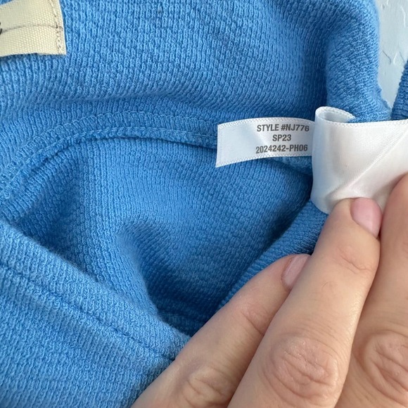 Madewell Terry Twist-Front Crop‎ Top Sleeveless Casual Blue XS - Picture 7 of 9